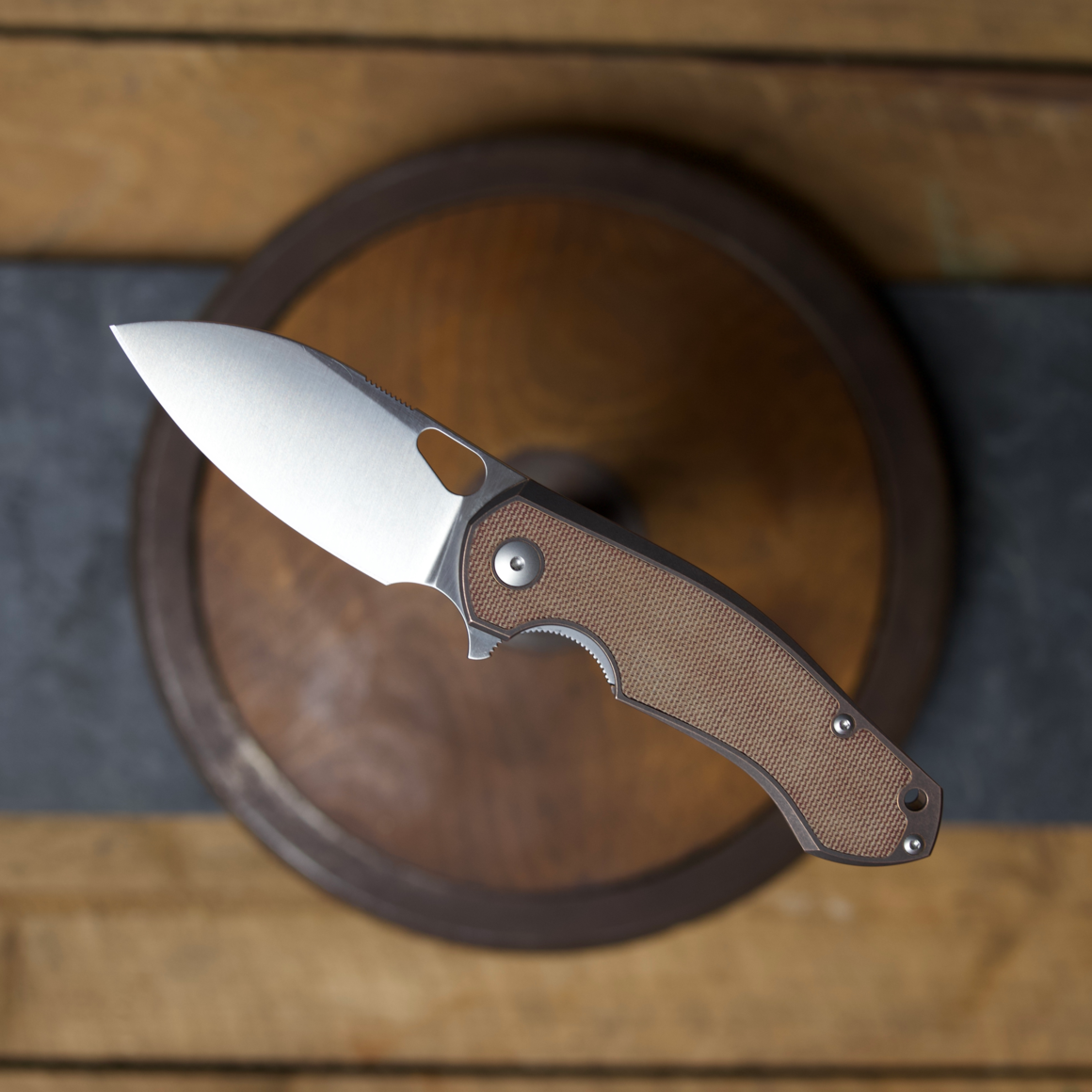 ACE Biblio - Bronze with Natural Canvas Micarta Inlay – WatchLife.com