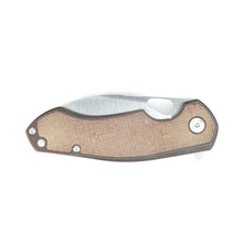 Load image into Gallery viewer, ACE Biblio - Bronze with Natural Canvas Micarta Inlay
